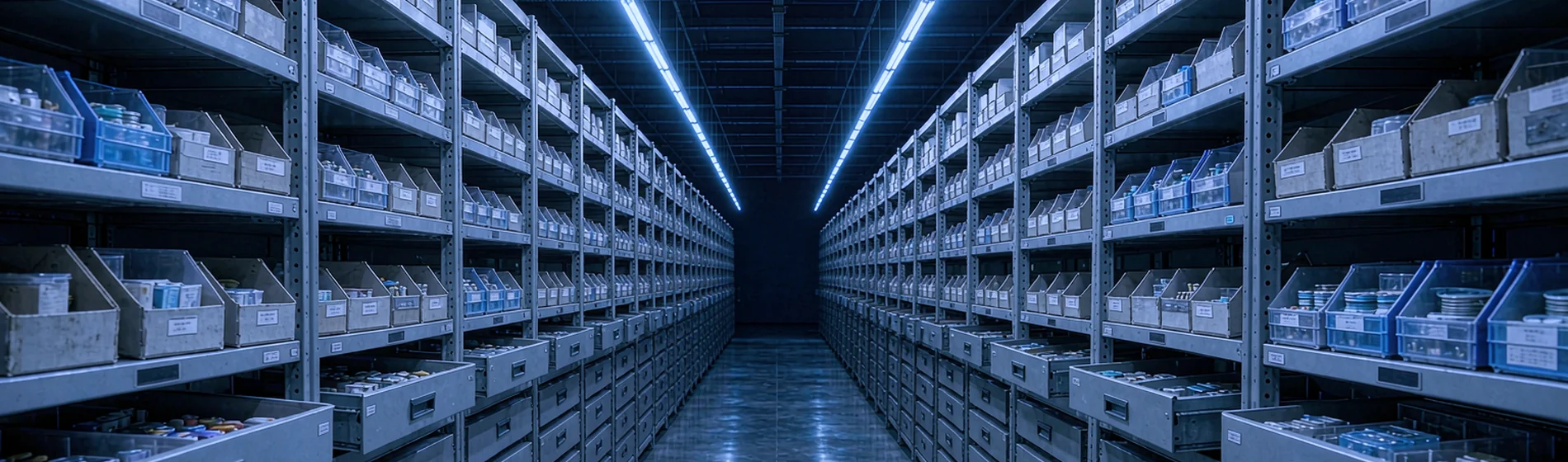 Component storage aisle